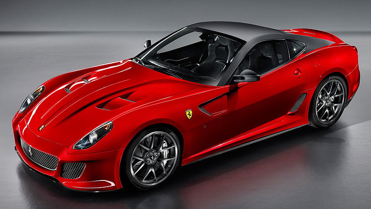 czerwony Ferrari 599 Fiorano, czerwony, samochód, sportowy, jazda, ferrari, Tapety HD