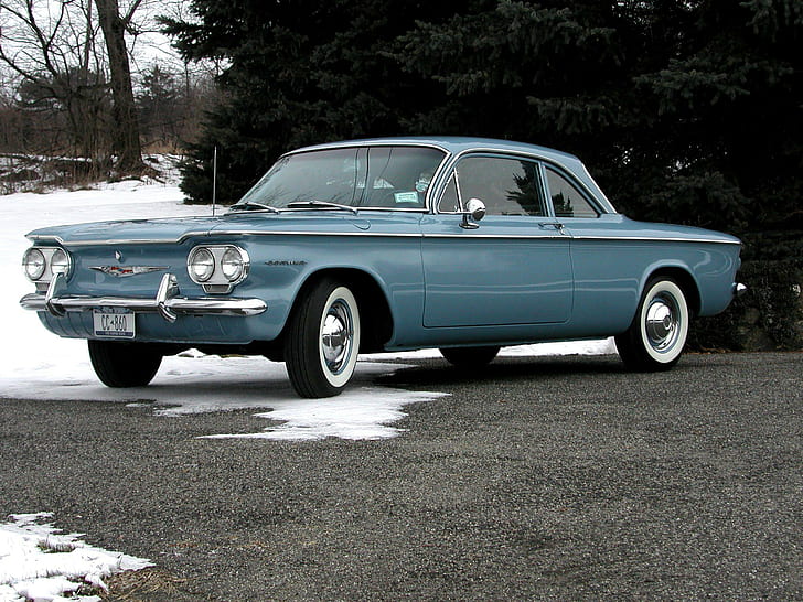 1961 Chevy Corvair, coupe, chevrolet, vintage, chevy, 1961, klasyczny, corvair, antyk, samochody, Tapety HD