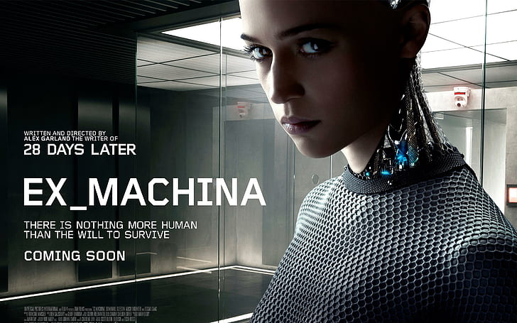 Film Ex Machina 2015, reklama ex machina, film, 2015, machina, Tapety HD