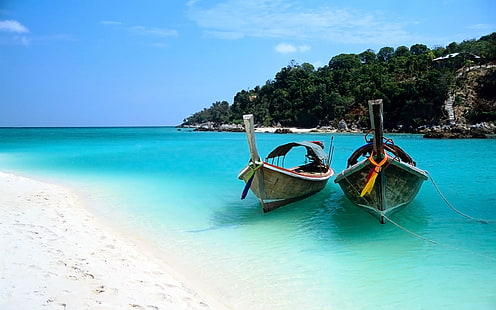 Piękna przyroda Tajlandia plaża tapety panoramiczne, Tapety HD HD wallpaper