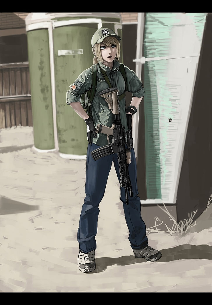อะนิเมะสาวอะนิเมะอาวุธปืน, วอลล์เปเปอร์ HD, วอลเปเปอร์โทรศัพท์
