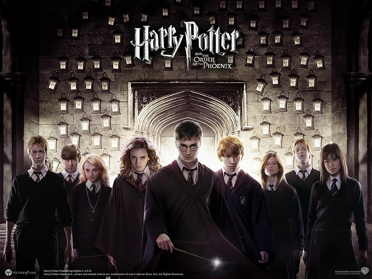 Harry potter dan orde phoenix, Daniel radcliffe, Rupert grint, Emma watson, Wallpaper HD