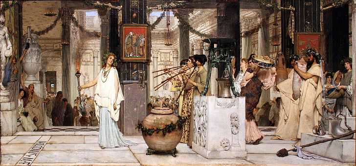 Lawrence Alma-Tadema, classic art, painting, women, HD wallpaper
