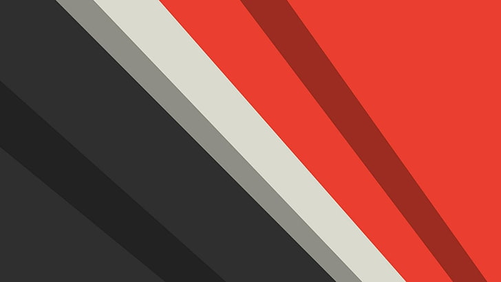 red, gray, minimalist, line, angle, design, minimal art, pattern, graphics, graphic design, material design, HD wallpaper