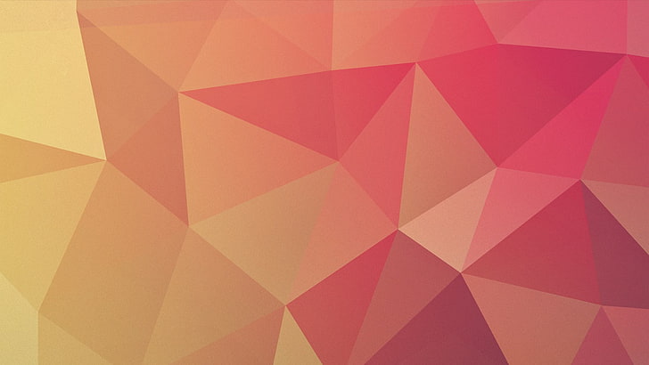 papel tapiz digital abstracto naranja, amarillo y rosa, Nexus, triángulo, arte digital, Fondo de pantalla HD