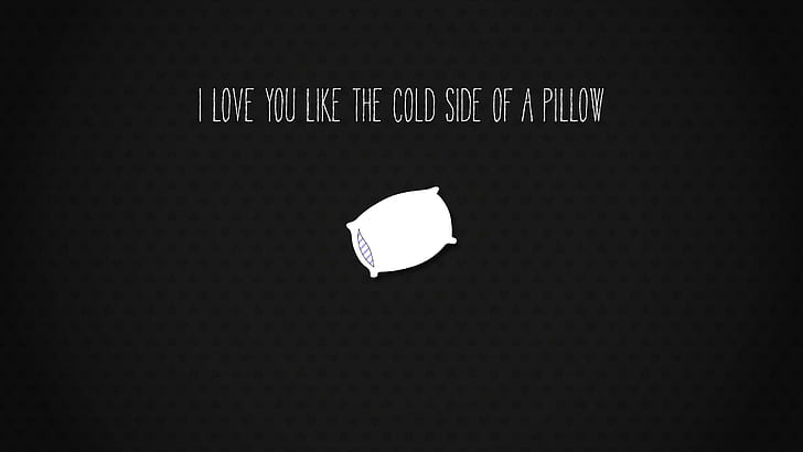 Pillow, black and white pillow illustration, quotes, 2560x1440, love, pillow, HD wallpaper