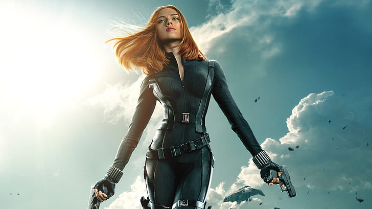 Capitão América, Viúva Negra, 5K, Scarlett Johansson, O Soldado Invernal, HD papel de parede