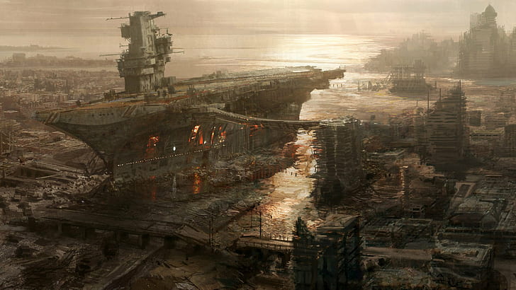 Fallout, Fallout 3, Şehir, Perçin Şehri, Bilim Kurgu, Gemi, HD masaüstü duvar kağıdı
