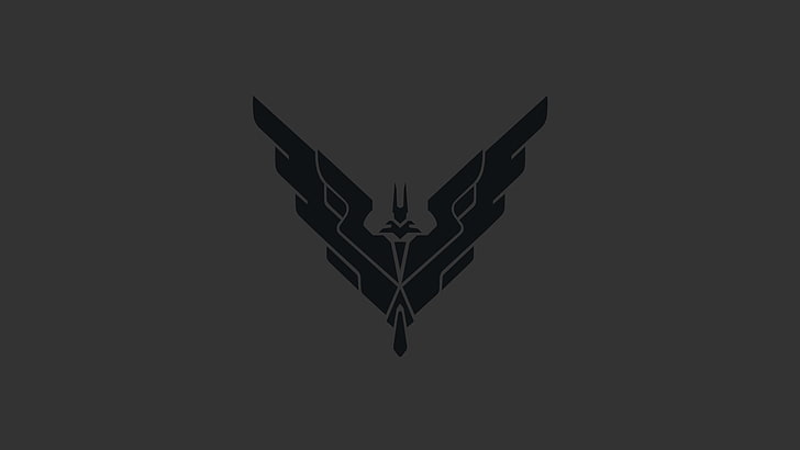 черно-серый логотип иллюстрации, Elite: Dangerous, HD обои
