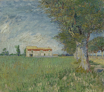 ภาพวาด Vincent van Gogh ทิวทัศน์ภาพวาดสีน้ำมัน, วอลล์เปเปอร์ HD HD wallpaper