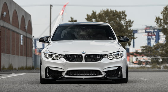 BMW, avant, blanc, F80, vue, Fond d'écran HD HD wallpaper