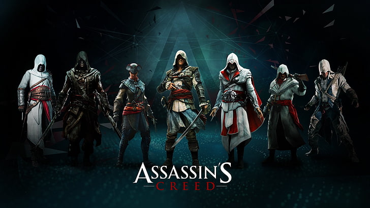 Assassin's Creed цифровые обои, Assassin's Creed, Альтаир (Assassin's Creed), Коннор (Assassin's Creed), Эдвард Кенуэй, Эцио (Assassin's Creed), HD обои