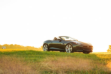 Jaguar, typ F, V8 s, kabriolet, widok z boku, Tapety HD HD wallpaper