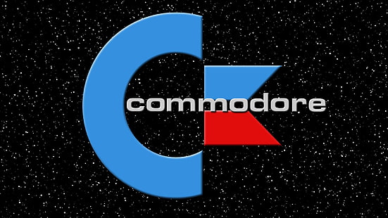 ретро игры, винтаж, консоли, Commodore 64, логотип, произведение искусства, HD обои HD wallpaper