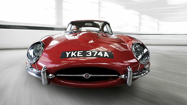 Jaguar HD, red jaguar e-type, cars, jaguar, HD wallpaper