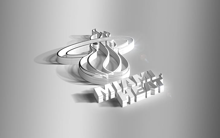 Basketball, Miami Heat, 3D, Logo, NBA, HD-Hintergrundbild