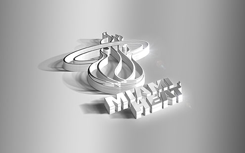 Pallacanestro, Miami Heat, 3D, Logo, NBA, Sfondo HD HD wallpaper