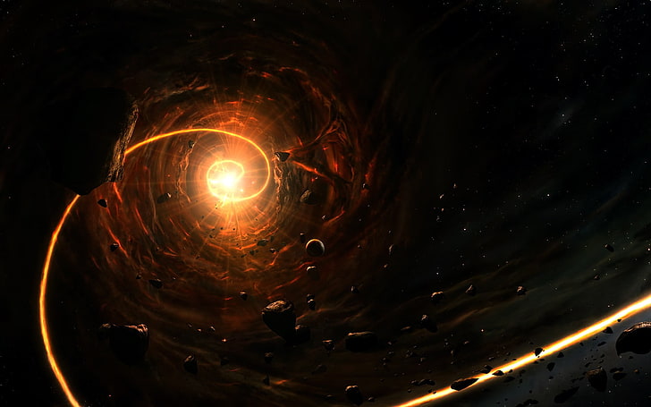 ภาพประกอบพอร์ทัลอวกาศศิลปะอวกาศหลุมดำ, วอลล์เปเปอร์ HD