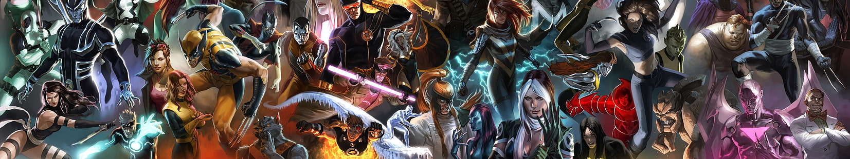 Тапети на Marvel X-men, Marvel Comics, X-Men, колаж, супергерой, произведения на изкуството, HD тапет HD wallpaper