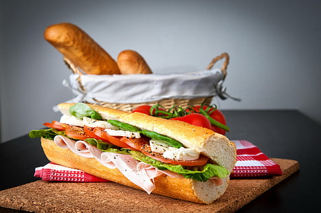 Sandwichbrot, Sandwich, Brot, Fleisch, lecker, HD-Hintergrundbild HD wallpaper