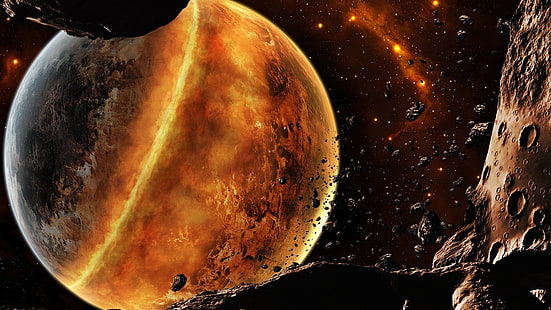 Sonnensystem Planet Wallpaper, Weltraum, Weltraumkunst, apokalyptische, digitale Kunst, HD-Hintergrundbild HD wallpaper