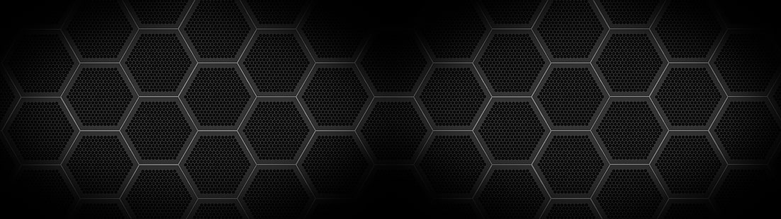black and white honeycomb wallpaper, pattern, texture, digital art, HD wallpaper HD wallpaper