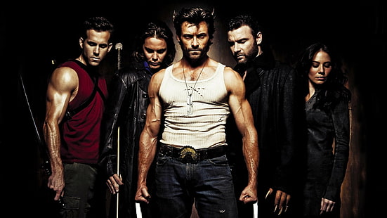 Origines X-Men: Wolverine, Hugh Jackman, Ryan Reynolds, X-Men, films, Gambit, Fond d'écran HD HD wallpaper
