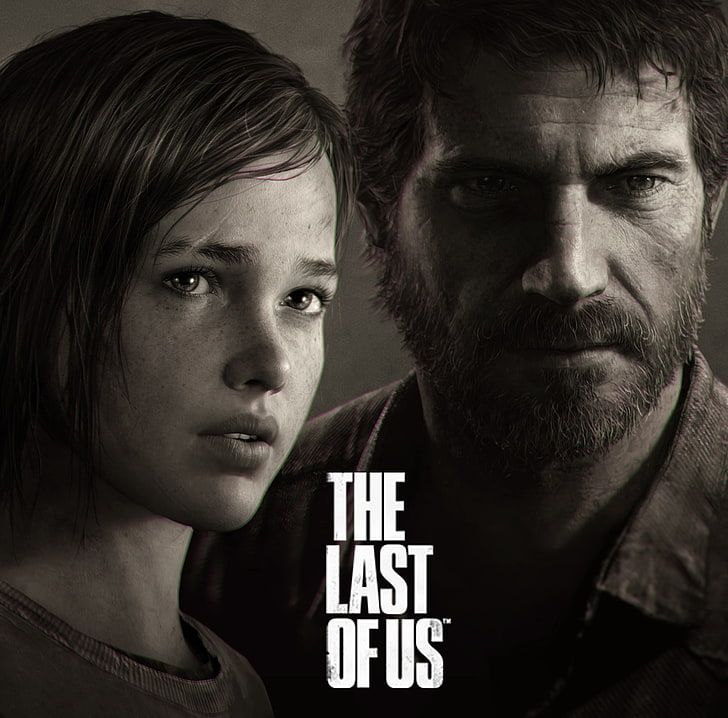 The Last of Us - Joel & Ellie Portrait, The Last Of Us-spelomslag, spel, andra spel, sista av oss, elli, naughtydog, Joel, HD tapet