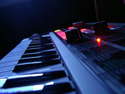 schwarzes E-Piano, Musik, Klavier, HD-Hintergrundbild HD wallpaper