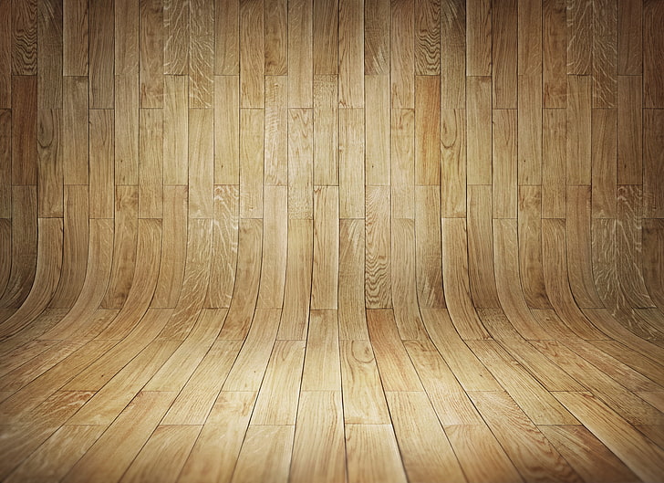 piso de parquet marrón, árbol, pisos, pisos 3d, Fondo de pantalla HD