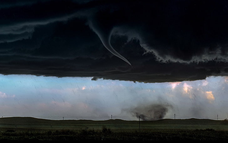 Earth, Tornado, Cloud, Landscape, Nature, Storm, HD wallpaper