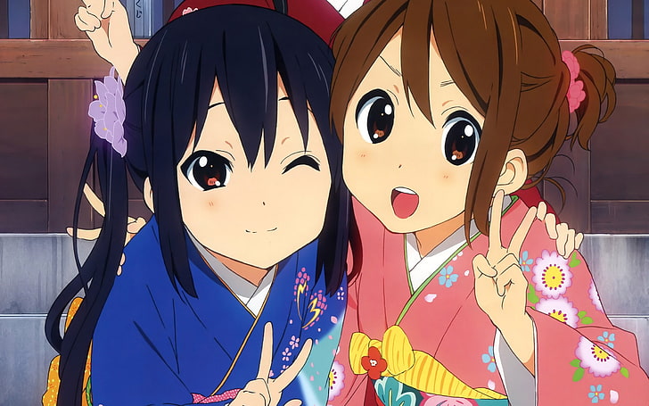 K-ON !, Nakano Azusa, Hirasawa Yui, anime dziewczyny, anime, Tapety HD