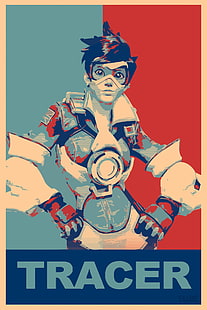 Tracer Overwatch poster, propaganda, Tracer (Overwatch), Overwatch, Gamer, Sfondo HD HD wallpaper
