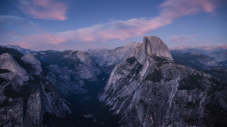 grå berg, Yosemite nationalpark, natur, landskap, HD tapet