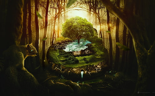 Jungle Wildlife HD, креатив, графика, креатив и графика, джунгла, дива природа, HD тапет HD wallpaper