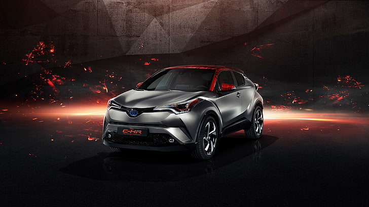 2017, Salone dell'Auto di Francoforte, 4K, Toyota C-HR Hy-Power Concept, Sfondo HD