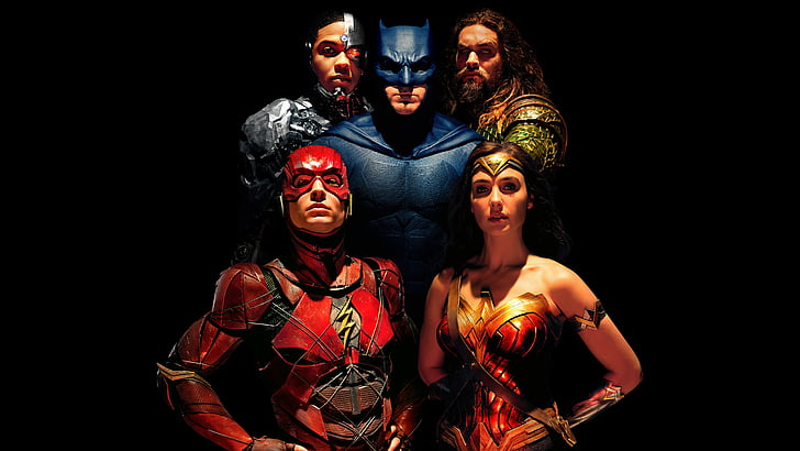 ملصق Justice League ، Justice League ، Wonder Woman ، Batman ، The Flash ، 8k، خلفية HD