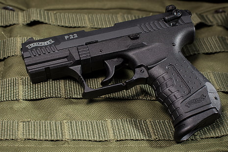 pistola, armas, Walther, semi-automática, P22, HD papel de parede HD wallpaper