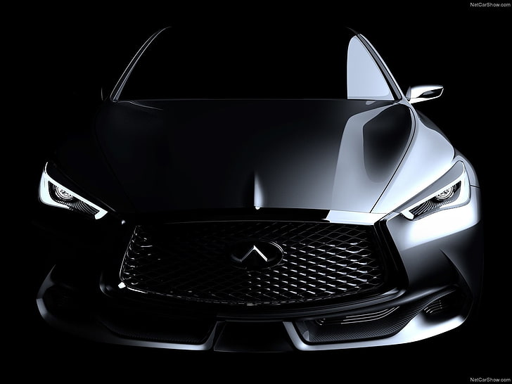carro Honda preto e branco, Infiniti, 2015 Infiniti Q60 Coupe, twin-turbo, carros-conceito, carros de corrida, prata, interiores de veículos, HD papel de parede