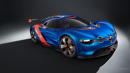 سيارة رينو رياضية زرقاء ، سيارة ، رينو ألبين، خلفية HD HD wallpaper