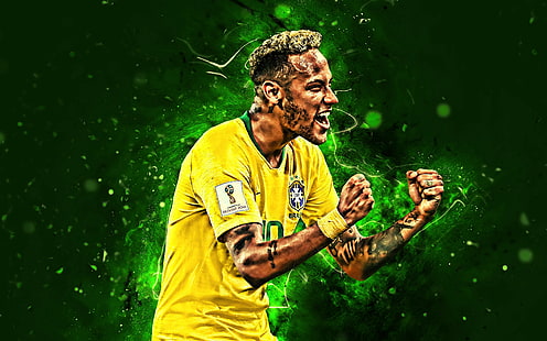 Футбол, Неймар, сборная Бразилии по футболу, HD обои HD wallpaper