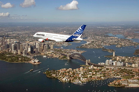 A380, Airbus, Verkehrsflugzeug, Flugzeug, Flugzeug, Transport, HD-Hintergrundbild HD wallpaper