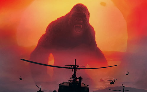Kong Skull Island 2017 Movie 4K, Movie, Kong, Island, Skull, 2017, HD тапет HD wallpaper