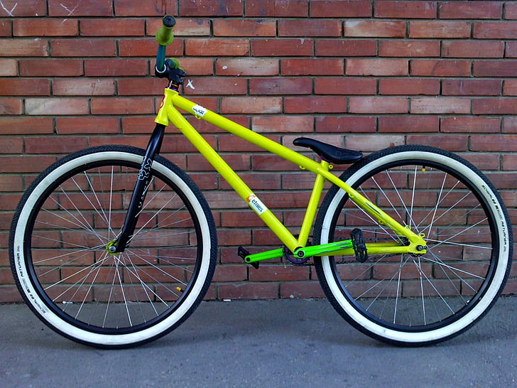 bicicleta amarela, bicicleta, bicicleta, ciclismo, mountain bikes, HD papel de parede