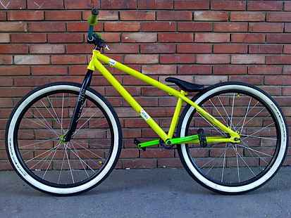 دراجة طراد صفراء ، دراجة ، ركوب الدراجات ، دراجات جبلية، خلفية HD HD wallpaper