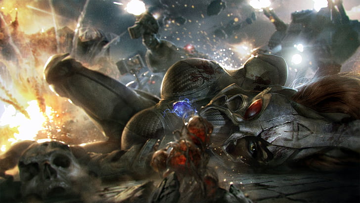 bitwa, Eldar, kosmiczni marines, Warhammer 40 000, Tapety HD