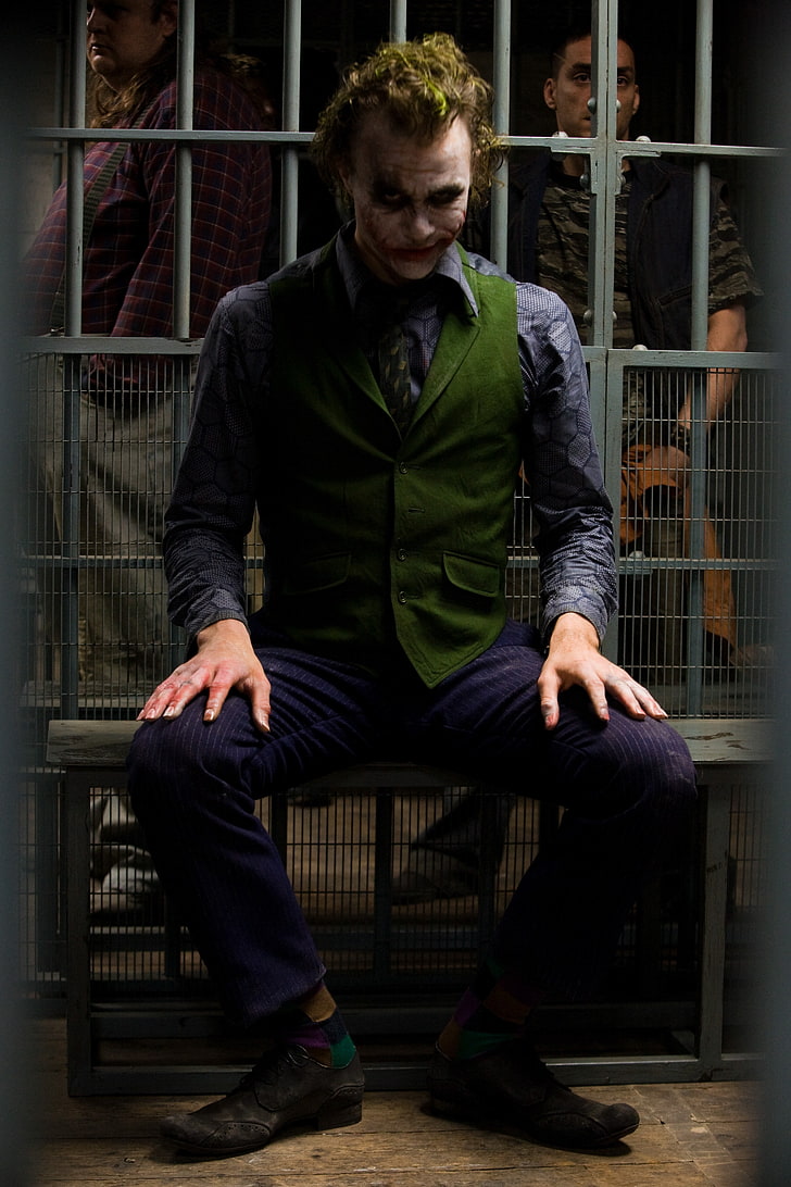 Heath Ledger, Joker, El caballero oscuro, Fondo de pantalla HD, fondo de pantalla de teléfono