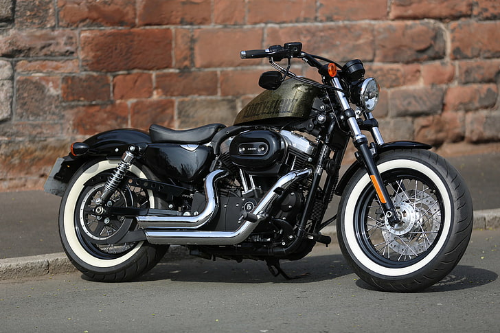 black cruiser motorcycle, design, motorcycle, form, bike, Harley-Davidson, HD wallpaper