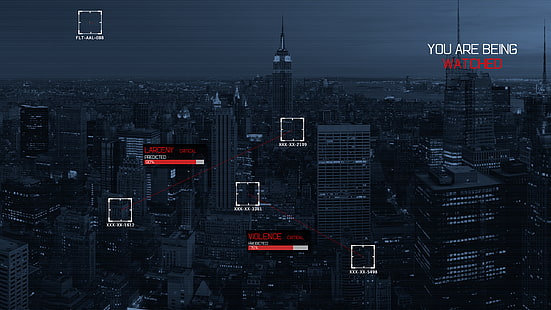 Bâtiments de ville noirs et gris, personne d'intérêt, New York City, TV, Fond d'écran HD HD wallpaper