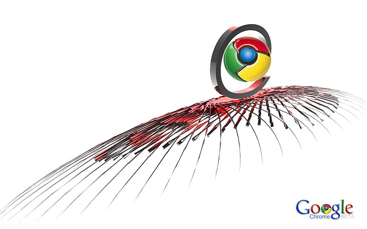 Google Chrome Beta, лого на Google Chrome, Компютри, Google, хром, HD тапет